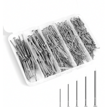 Steel Nail Assortment, 250 Pieces, Galvanized Concrete Nails for Hanging Pictures and Woodworking, Picture Nails for Drywall and Pine, 5 S