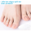 Silicone Toe Separators, 8 Pack Pinky Toe Protectors, Adjustable Spacers for Overlapping Toes, Comfortable Toe Alignment Sleeves, White, R 2