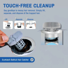 4Pcs TPR Reusable Drain Filter Hair Catcher, Anti-Clogging for Shower Rooms, Bathtubs and Sinks