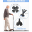 Foldable Walking Cane with LED Light, Adjustable Height Cane for Men and Women, Side Handle Support for Seniors 4