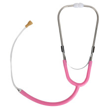 Stetoscopio rosa con auricolari binaurali, audiofono per apparecchi acustici, accessorio di ascolto resistente per uso quotid