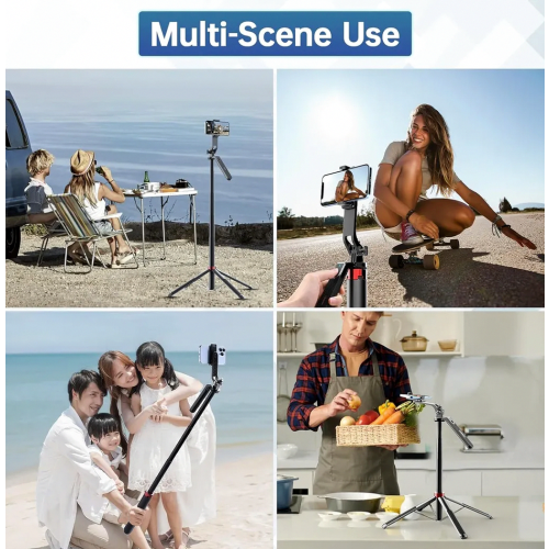Τρίποδο τηλεφώνου 180 εκ., Τετραπλό τρίποδο Selfie Stick με τηλεχειρι 2