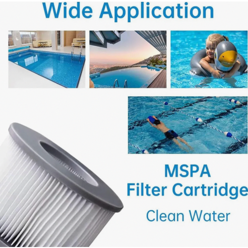 2 Pack Replacement Filters for Inflatable Pools, Cartridge Filter, Improved Version, Compatible with MSpa and All Current Hot Tubs 2