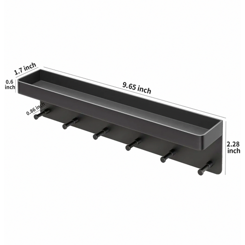 Barre porte-clés en acier inoxydable, panneau mural pour clés, support de clés élégant et durable 1
