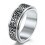 Men's Silicone Ring - 8mm carved breathable comfortable rubber wedding ring 1