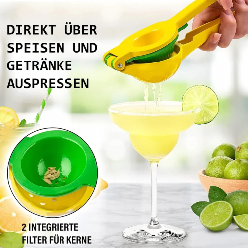 Zulay Kitchen Spremiagrumi manuale per limoni e lime (giallo e verde) 2