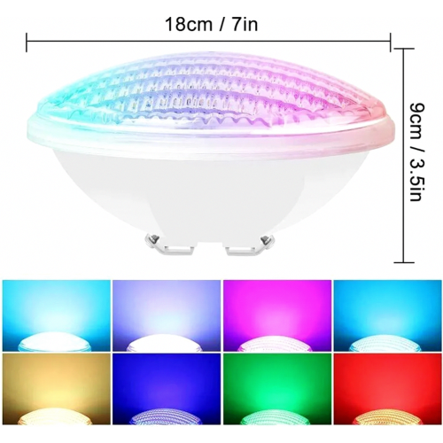 Φως πισίνας LED 12W, PAR56, αδιάβροχο, IP68, RGBW, φως πισίνας, υποβρύχιο φω 1
