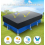 Rectangular Pool Cover for 220 x 150 cm Pools, Durable Pool Tarp for Summer and Winter Use, Fits Rectangular Frame Pools 4