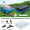 Rectangular Pool Cover for 220 x 150 cm Pools, Durable Pool Tarp for Summer and Winter Use, Fits Rectangular Frame Pools 3