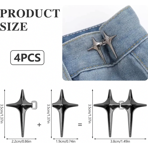 ζευγάρια καρφίτσες κουμπιών Star Jeans, αποσπώμενα σφιγκτήρες μέση 1