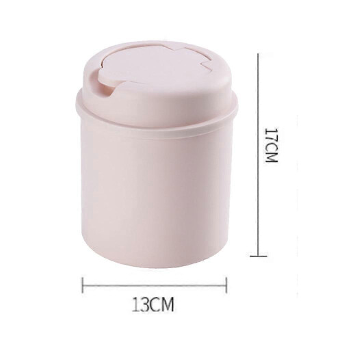 Plastic desktop mini trash can with screw cap for mini office 1