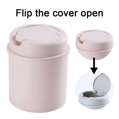 Plastic desktop mini trash can with screw cap for mini office 2