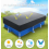 2 x 3 m Rectangular Pool Cover, 300 x 200 cm Dustproof Protective Cover for Rectangular Frame Pools, Easy Fit and Durable Outdoor Pool Bla 3