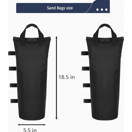 Συσκευασία 6 σάκων άμμου με βαρίδια, μαύρο, 75 kg, μεγάλη σακούλα 1