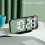 LED mirror alarm clock large digital display snooze clock dual USB charging desk clock wall clock 3