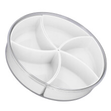 Kindersnackbox 5 Fächer drehbar mit Deckel weiß