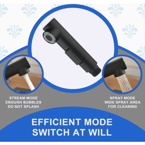 Kitchen Faucet Replacement Spray Head, 2 Function Pull Out Kitchen Sink Sprayer Head for Pull-Out Faucet, Black 2