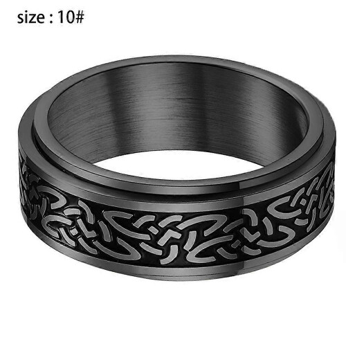 Men's Silicone Ring - 8mm carved breathable comfortable rubber wedding ring 1
