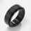 Men's Silicone Ring - 8mm carved breathable comfortable rubber wedding ring 3