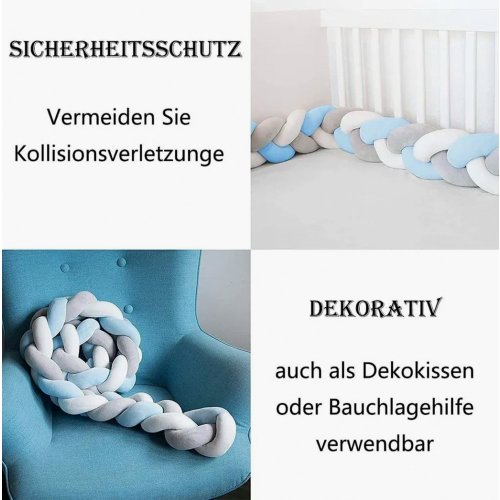 Welikera Πλεκτό Κρεβάτι Φίδι 200cm Nest Braid - Προφυλακτήρας Κρεβατιού γ 2