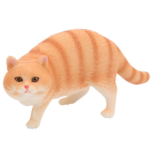 Kuschelnde Katze Figur Orange 1