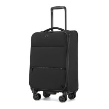 Miss Lulu Valise Trolley Léger, Noir, 59.5x36.5x25 cm, Compartiment Humide Séparé, Pour Voyages Courts