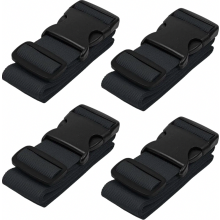 Correas para maletas (paquete de 4): correas de nailon de primera calidad para mayor seguridad del equipaje, longitud ajustable de 1 a 2 metros, corre