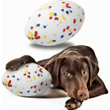 Indestructible Dog Ball for Aggressive Chewers, Large Durable Bouncy Football Toy for Outdoor Play, Floating Toy for Medium and Large Dogs