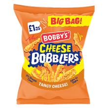 15x Bobby's Tangy Cheese Bobblers Crisps 80g Bags