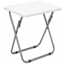 Folding TV Tray Table MDF Top Dinner Snack Side Table Living Room 66cm