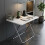 Folding TV Tray Table MDF Top Dinner Snack Side Table Living Room 66cm 5