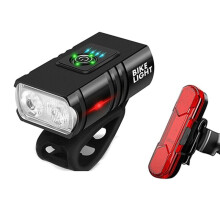 T6 Dual-LED Headlight with 1010 Taillight Bike Handlebar Light Mountain Bike High Brightness Headlight for Night Riding