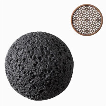 Molecular Cuisine Bowl,Artistic Tableware Ice Dish Hotel Seafood Presentation Plates Briquettes, Volcanic Rocks