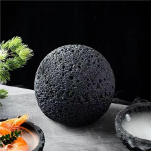 Molecular Cuisine Bowl,Artistic Tableware Ice Dish Hotel Seafood Presentation Plates Briquettes, Volcanic Rocks
