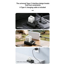 Cargador de Batería LP-E8 de Doble Ranura con Puerto USB Tipo C para Baterías de Iones de Litio para 600D 700D 650D