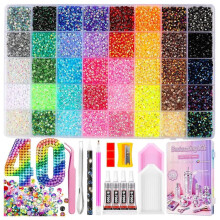 40 Colors Bedazzling Kit 3mm Resin Jelly Rhinestones for Nails Art Crafting Book Makeup DIY Crafts