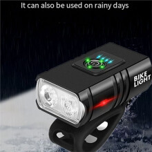 T6 Dual-LED Headlight with 1010 Taillight Bike Handlebar Light Mountain Bike High Brightness Headlight for Night Riding