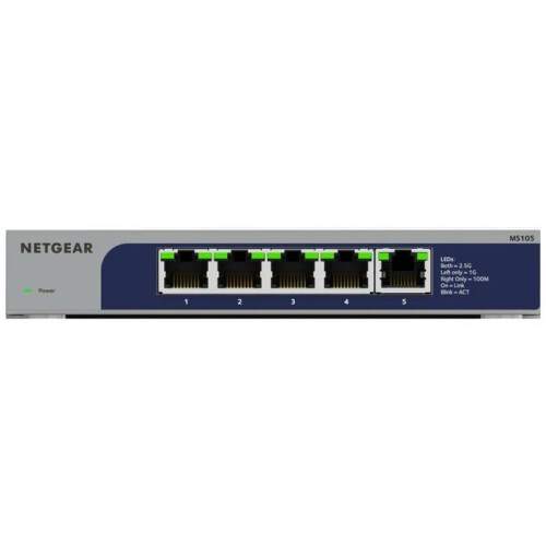 Netgear NETGEAR MS105-100EUS Switch de red RJ45 de 5 puertos 2.5 GBit/s