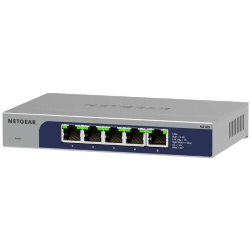 Netgear NETGEAR MS105-100EUS Switch de red RJ45 de 5 puertos 2.5 GBit/s 1