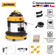 AUTOOL HTS558 Nettoyeur de calamine moteur, machine à sable de noix avec filtre à poussière intégré, 220V/110V