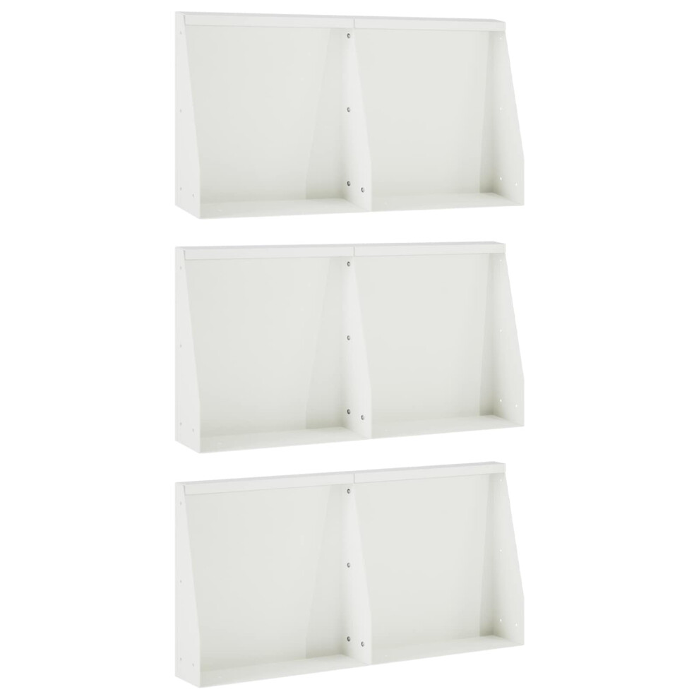 Vidaxl Weiß Stützmauer 6 Stk. 40 X 12 X 40 Cm Stahl - Image 3
