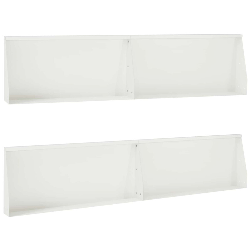 Vidaxl Weiß Stützmauer 4 Stk. 100 X 12 X 40 Cm Stahl - Image 3