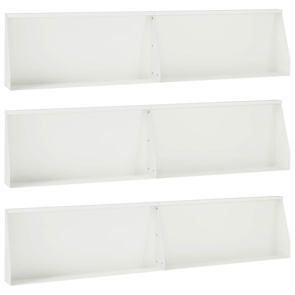 Vidaxl Weiß Stützmauer 6 Stk. 100 X 12 X 30 Cm Stahl - Image 3