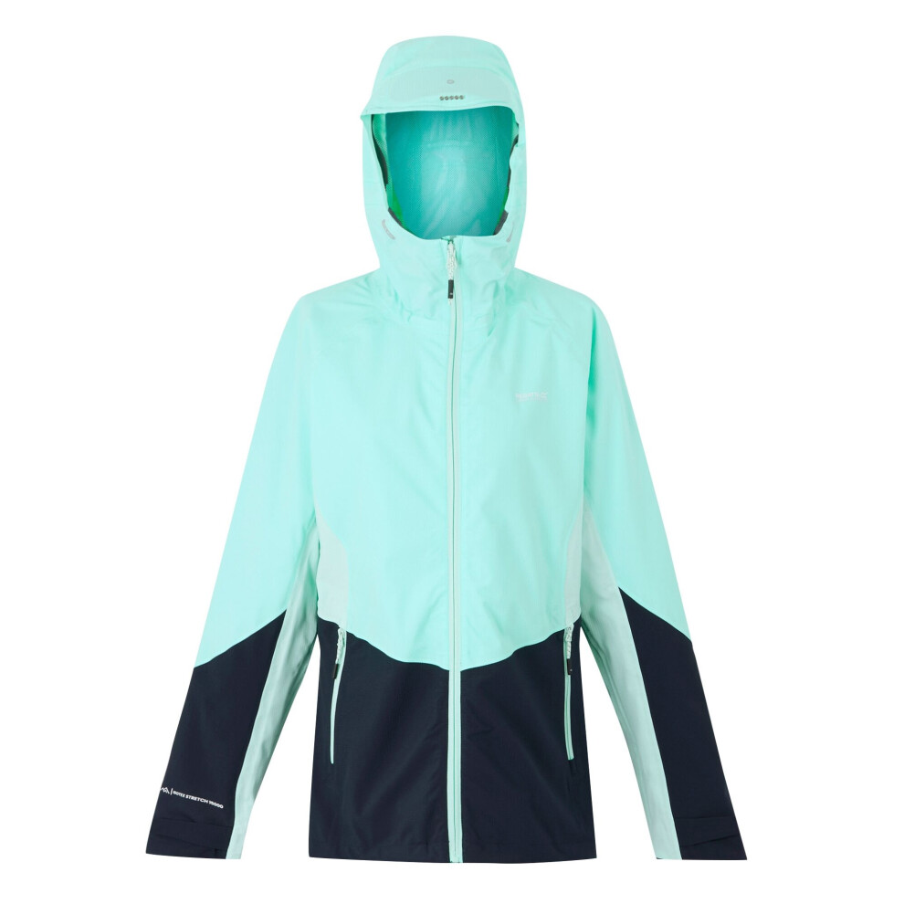 Regatta Women's Blue Raddick Iii Waterproof Jacket - Aruba /Navy/Icy Morn - Aruba /Navy/Icy Morn - 16 Uk - 100% Polyester - Image 2