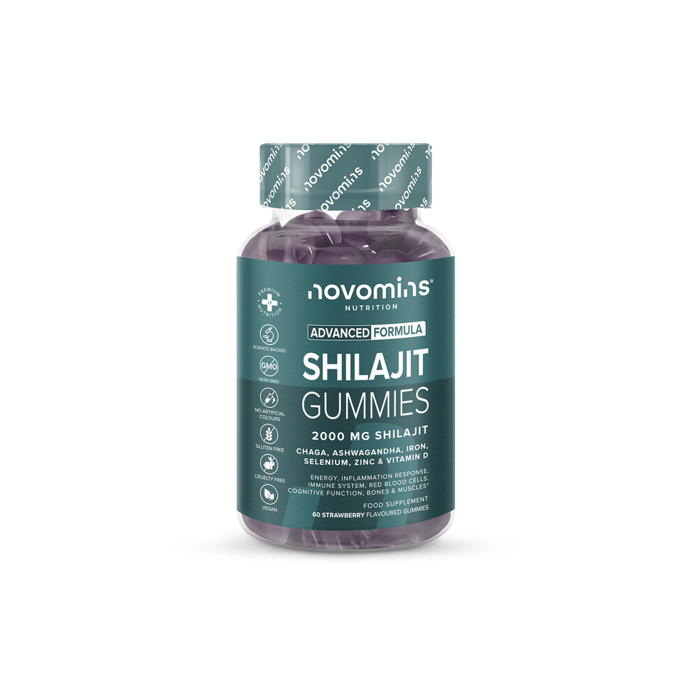 Novomins Red Shilajit 2000Mg Strawberry Flavou 60 Gummies - Image 3