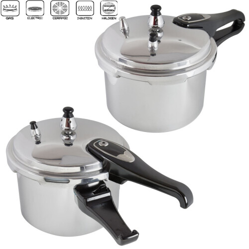 7 LITRE PRESSURE COOKER ALUMINIUM 7L KITCHEN CATERING HOME WITH SPARE GASKET 1