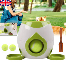 Dog Automatic Ball Feeder Convenient Pet Reward Machine Interactive Game W/ Ball