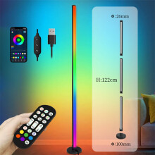 Floor RGB LED Lamp Corner Light Standing Mood Remote Colour Changing Minimalist
