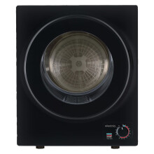 electriQ 2.5kg Compact Vented Tumble Dryer Black Quiet - Vent Hose Included
