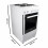 electriQ 50cm Electric Cooker with Single Oven and Solid Hotplate in White 2
